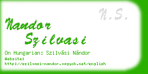 nandor szilvasi business card